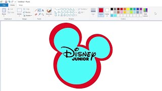 How to draw a variant Disney Junior logo using MS Paint | How to draw on your computer