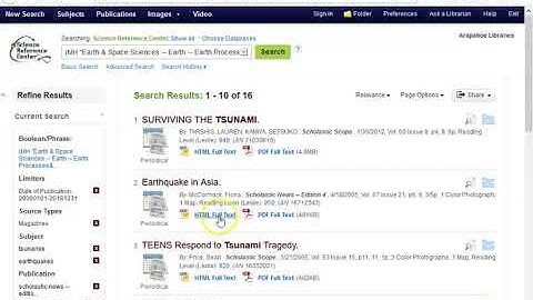 Info244 Science Reference Center Tutorial