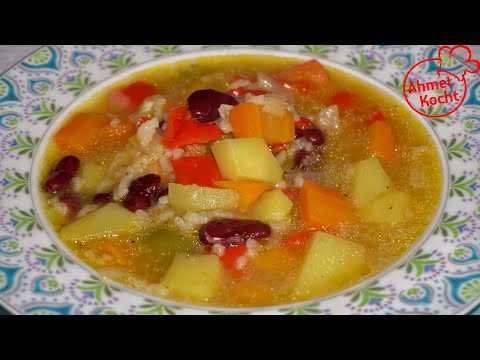 Video: Französische Gemüsesuppe Mit Reis