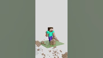 Minecraft HEROBRINE satisfying animation #animation #3dart #3danimation #blender #satysfying