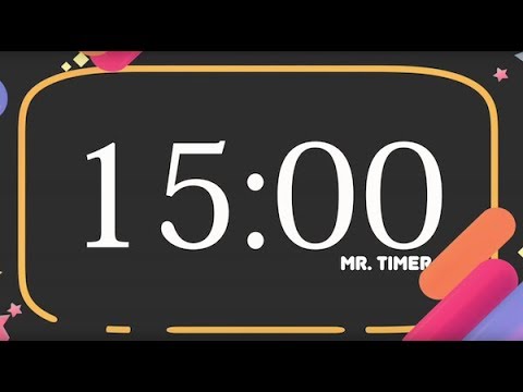 15 Minute Countdown Timer Alarm Clock! Timer For Kids 15 Minutes! - Youtube