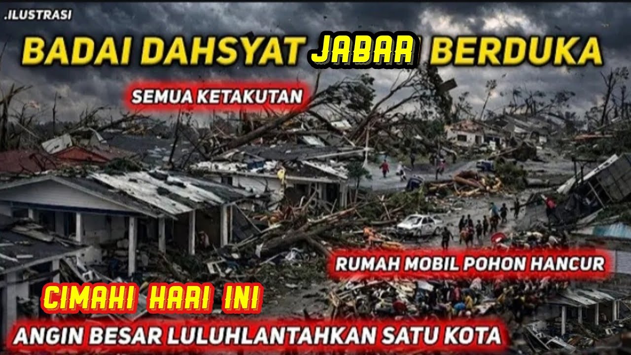 JABAR GEMPAR 7-03-2026! DETIK-DETIK BAK TORNADO SAPU KOTA CIMAHI, PUTING BELIUNG CIMAHI JAWA BARAT