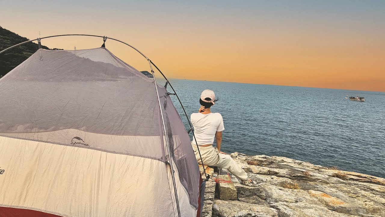 [ENG] 신난다! 가파른경사,절벽에서 방충망으로만 텐트! l 여수금오도편  p3/4