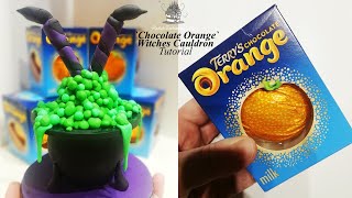 Terry`s Chocolate Orange Decorating | HALLOWEEN | Witches Cauldron Cake Tutorial