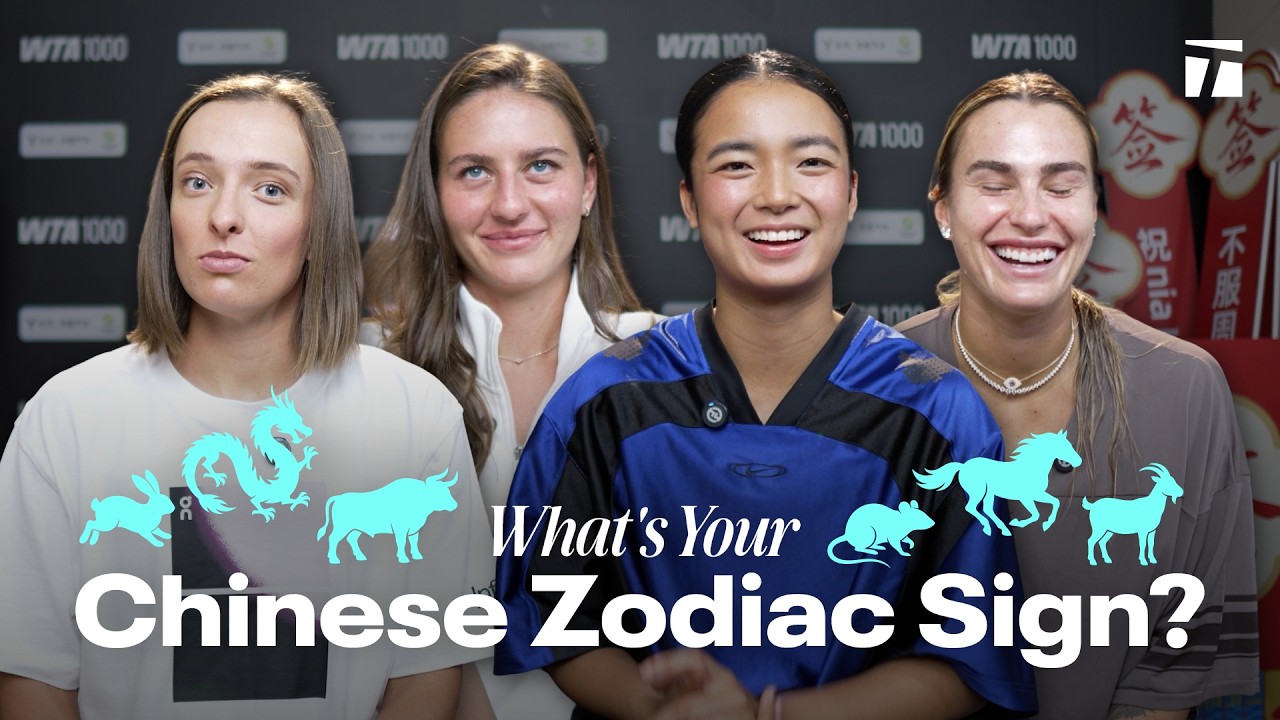 Tennis Stars Learn Their Chinese Zodiac Signs 👀🐍 | Iga Swiatek, Alex Eala, Aryna Sabalenka, & More