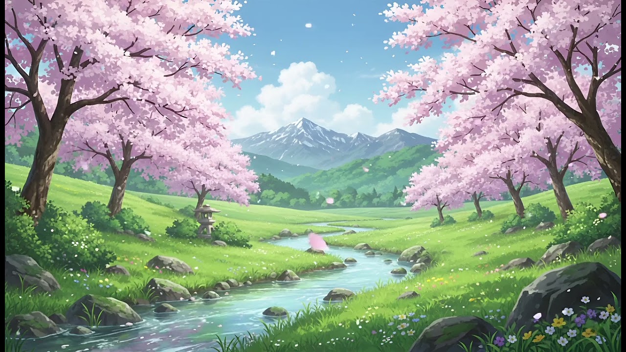 Cherry blossom gardens in bloom | Free Video Backgrounds Loop
