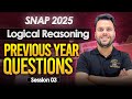 SNAP 2025 | LR - Previous Year Questions Session 03 | Udit Saini | MBA Pathshala #snap2025 #snap