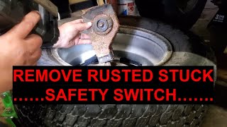 Remove Silverado Spare Tire  RUSTED STUCK SAFETY SWITCH  DIY  How to