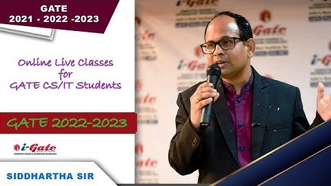 Online Live Classes for GATE CS / IT students | Update | GATE 2022-2023 | iGate Bhilai