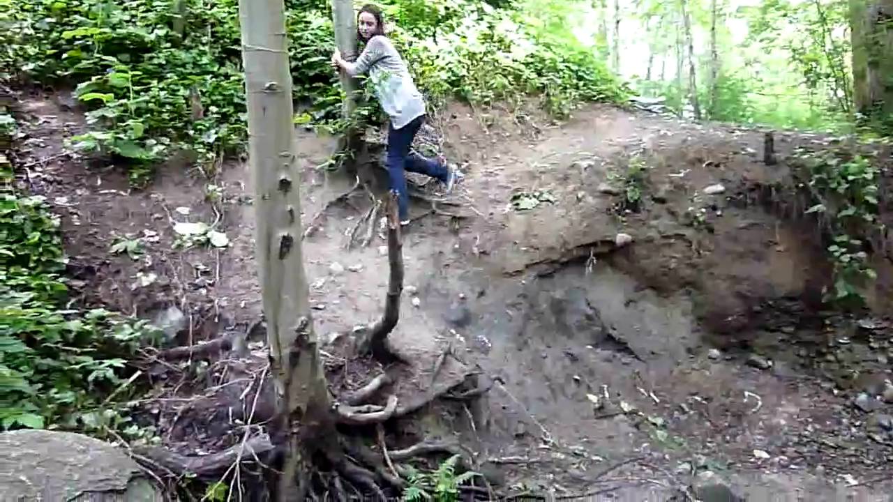 Girl Falling In Creek