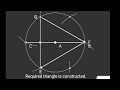 Construction of equilateral triangle inscribed in a circle