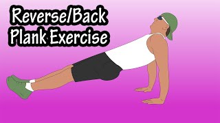 How To Do Reverse Back Plank Exercise For Beginners With Leg Lift Raise