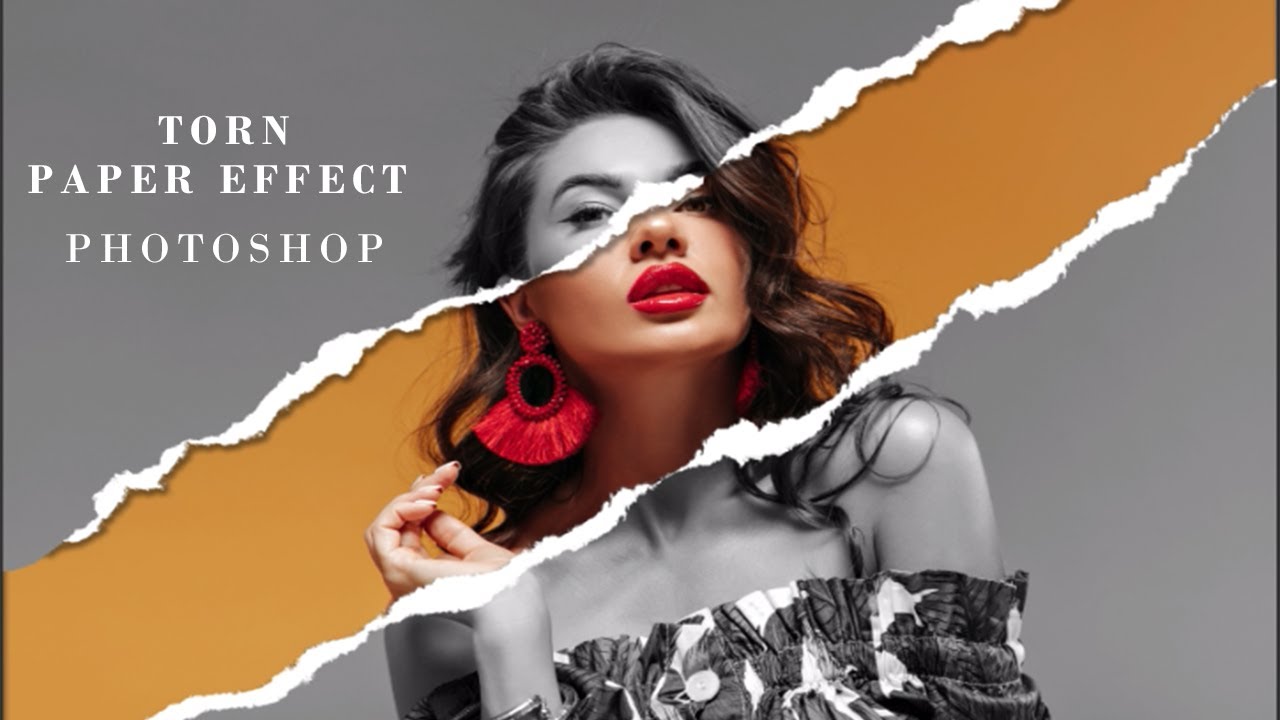 Torn paper Effect in Photoshop/ photoshop tutorial - YouTube