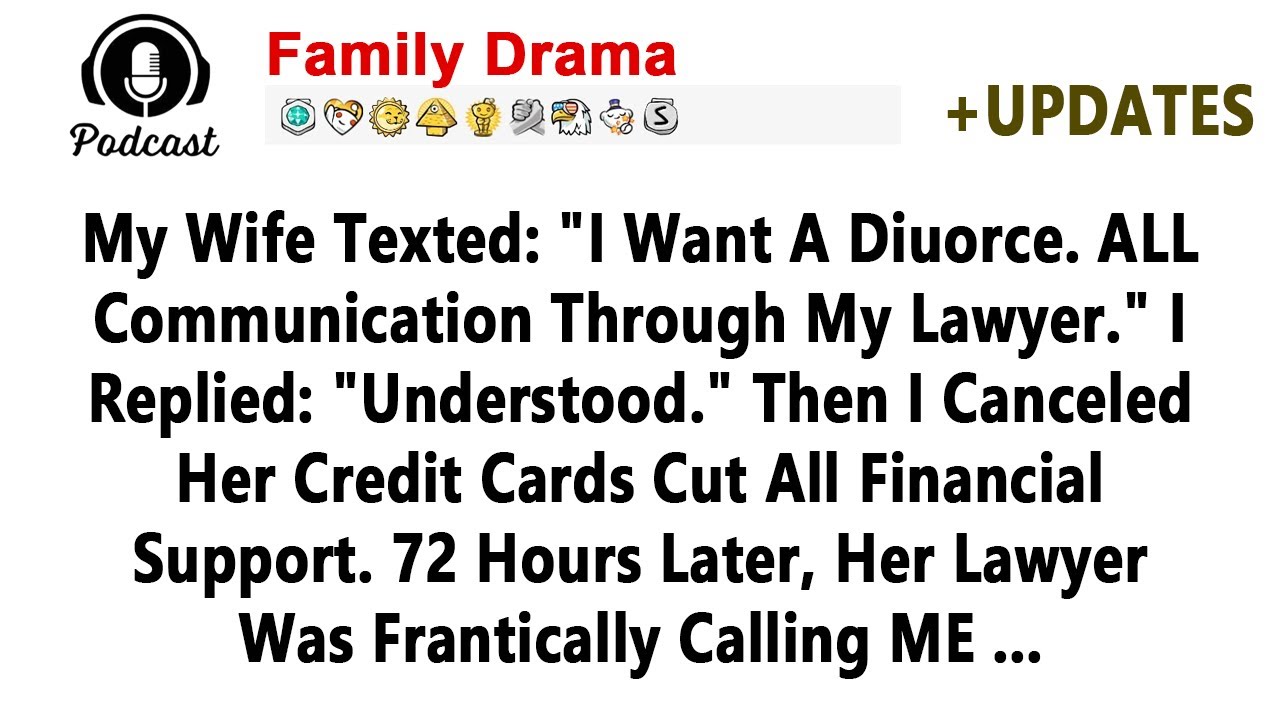 My Wife Texted I Want A Divorce All Communication Through My Lawyer I Replied Understood Then I..