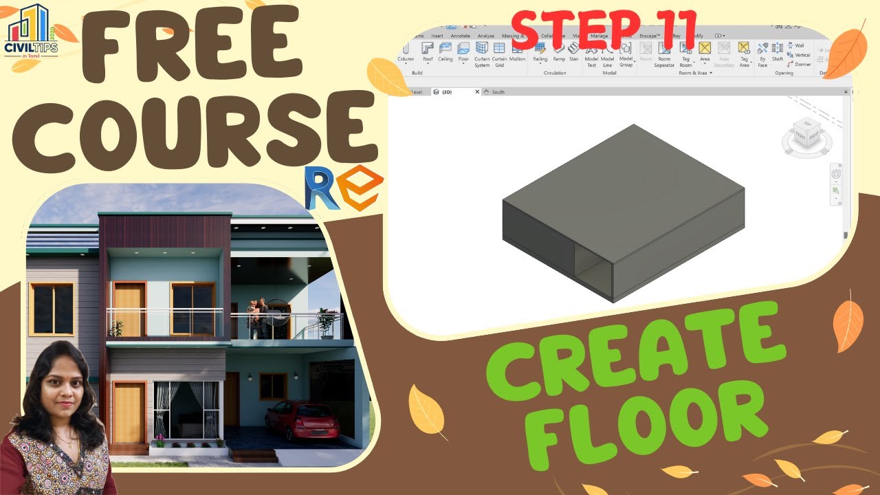 Revit step 11 floor - how to create floor in revit in tamil - YouTube