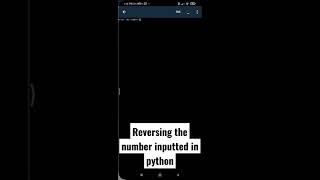 Reversing the inputted number in python......#python #programming