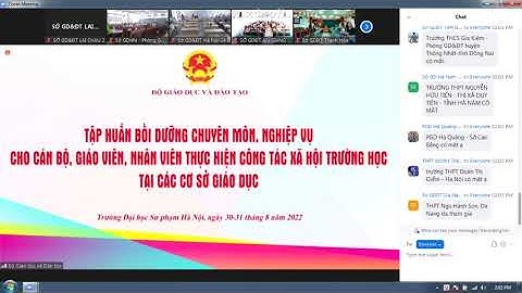 TẬP HUẤN THỰC HIỆN CÔNG TÁC XÃ HỘI TRƯỜNG HỌC TOÀN QUỐC BUỔI 2