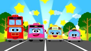 The Bus Family ♪ | Vroom Vroom ! | Nursery Rhymes Compilation 20m | Car Songs for Kids★TidiKids