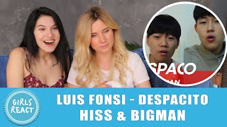Girls React - Luis Fonsi - Despacito (Beatbox Cover) | Hiss & Bigman | Shout out. Reaction