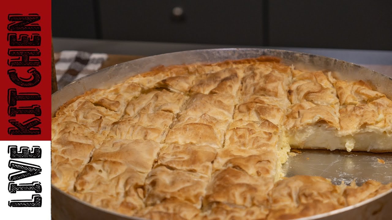 ⁣Εύκολη Τυρόπιτα (Επαγγελματική Γέμιση)How To Make Tiropita | Greek Feta Cheese Pie Live Kitchen
