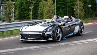 Ferrari Monza SP2 - Driving on the Streets & V12 Sounds !