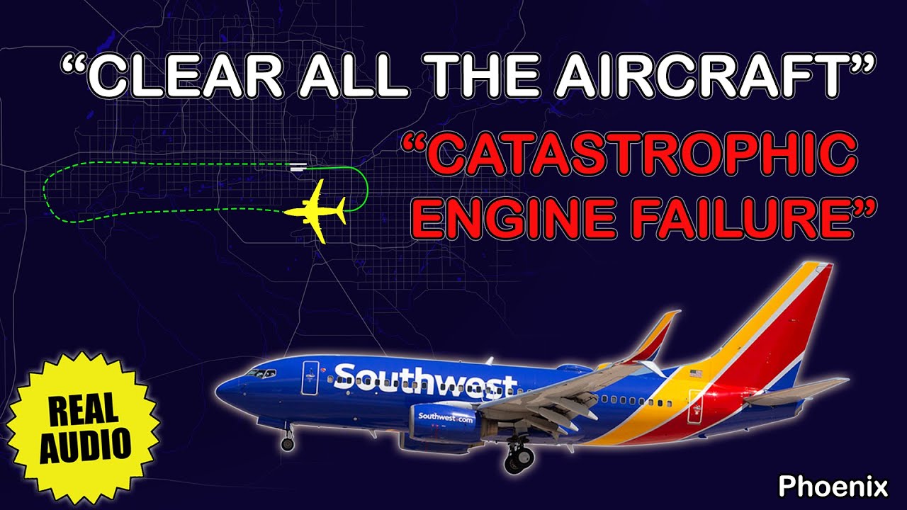 “Catastrophic engine failure”. Southwest B737 returned to Phoenix after