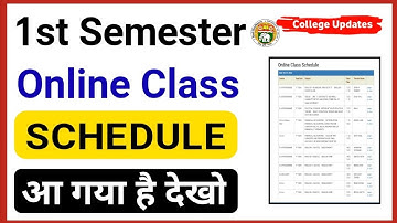 DU SOL First Semester Online Class Schedule | SOL First Semester Class Time Table Released