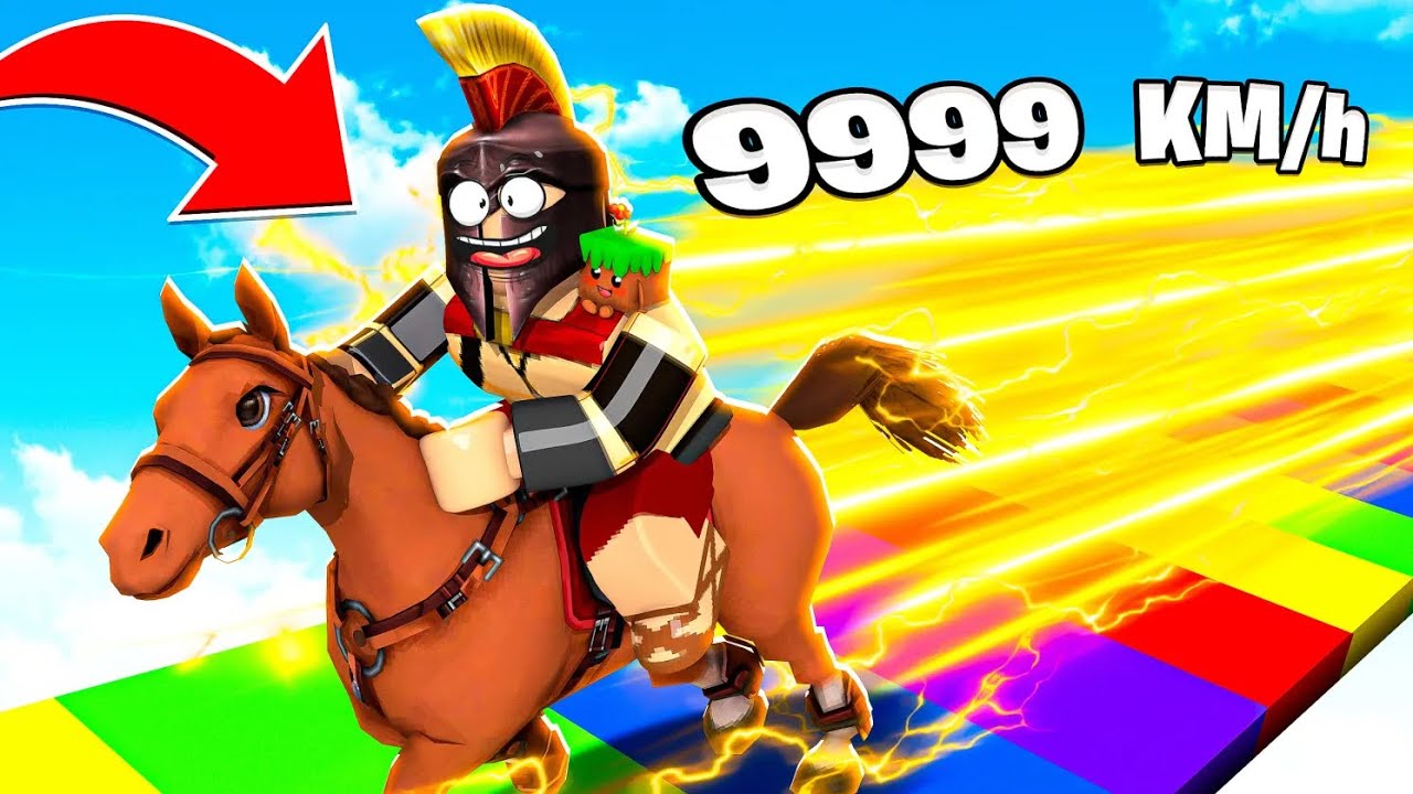 ¡CORRI a 9999 Km/h para ser el JUGADOR #1 en HORSE RACE SIMULATOR!!! 🐎 ROBLOX