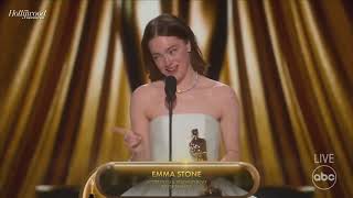 Emma Stone wins Best Actress at the 2024 #Oscars for her role in #PoorThings
