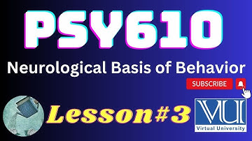 PSY610 || Neurological Basis of Behavior || Lesson#3 || Highlighted Questions & MCQs for exam