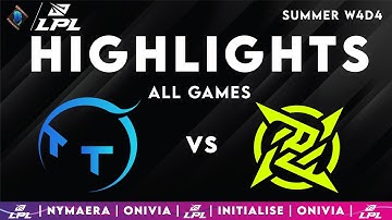 TT vs NIP Highlights ALL GAMES — LPL 2025 Split 3 — TT Gaming vs Ninjas in Pyjamas by Onivia