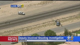 Suspect Sought At End Of Pursuit, Deputy-Involved Shooting In Hesperia