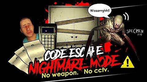 Specimen Zero Gameplay (Nightmare Code Escape)