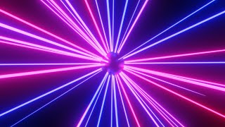 Moving Laser Beam Rays on Futuristic Neon Glow Light Ball Flashing 4K UHD 60fps 1 Hour Video Loop