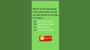 Which of the following instrument that serves as alternative to foreign currency ? #mcqs #shorts