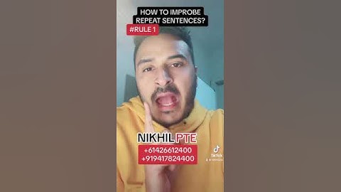 #RULE 1 HOW TO IMPROVE REPEAT SENTENCES TIPS AND TRICKS || PTE BY NIKHIL || #nikhilpte