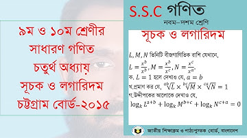 SSC Math Insights: Indices and Logarithms | Chattogram Board 2015