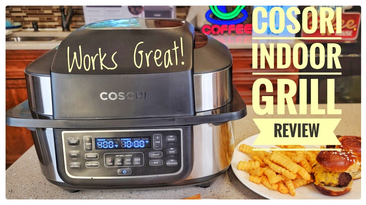 COSORI CAG-A601S cOSORI Indoor grill & Smart XL Air Fryer combo Aeroblaze,  8-in-1, 6QT, grill, Broil, Roast, Bake, crisp, Dehydrate, Preheat & Sh