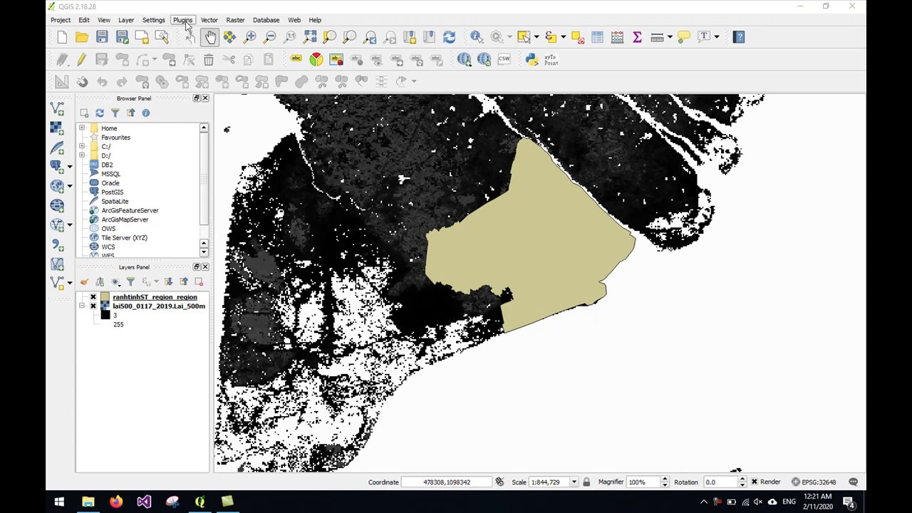 QGIS - Cắt file raster bằng lớp vector - YouTube