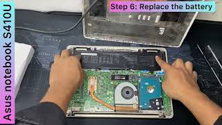 Easy to replace asus notebook S410U battery. How to change asus S410 battery.#laptop#asus#battery