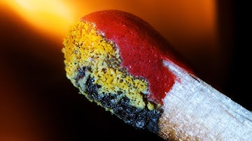 Macro Match Light   [ 4K Slow Motion ]