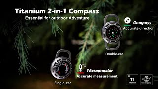 Outdoor Sports Essentials: The Ultimate Titanium 2-in-1 Compass Explained!
