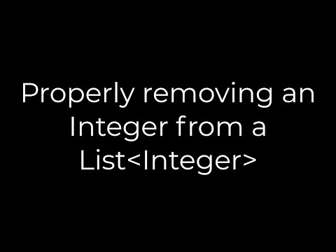 Java :Properly removing an Integer from a List Integer(5solution)