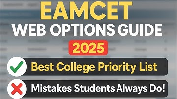 "Web Options Secrets EAMCET COUNSELLING #eamcet2025 | Best Colleges Strategy!" #apeamcet #tseamcet