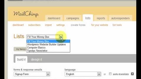 Mailchimp Tutorial - Create A List And Get Your Optin Form Code To Embed In A Website