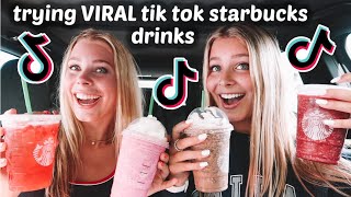 trying VIRAL tik tok starbucks drinks