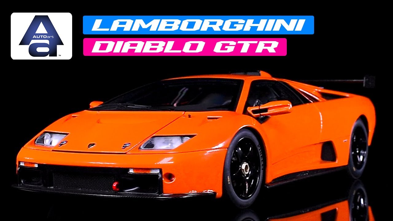 Lamborghini Diablo GTR Arancio Ishtar Orange 1/18 Model Car by Autoart