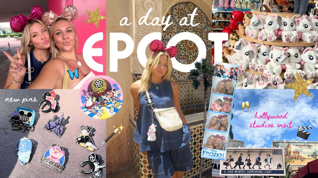 summer Epcot VLOG🌐🦋🪄 pin unboxing, merch, Hollywood studios 