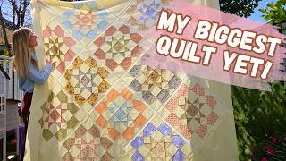I Made the Biggest Quilt of My Life | Dozen Roses Quilt - Sew With Me