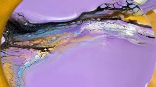 Fluid Art Bloom Pour | Mesmerizing Regal Purple Cells